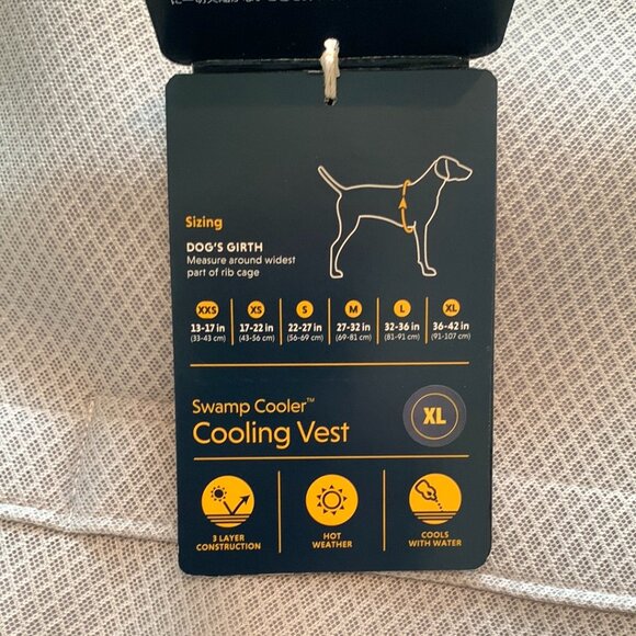 NWT Ruffwear Swamp Cooler Cooling Vest XL Grey UPF 36-42 in - Picture 6 of 11